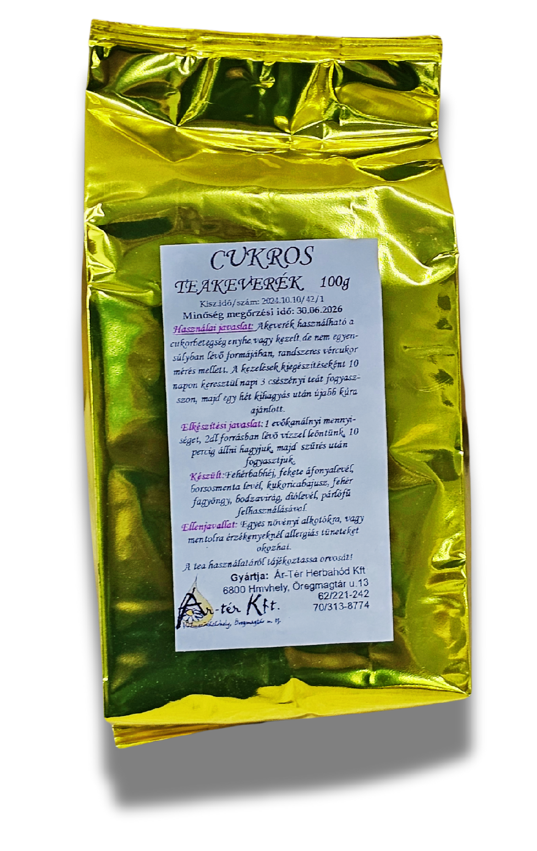 cukros tea előlről