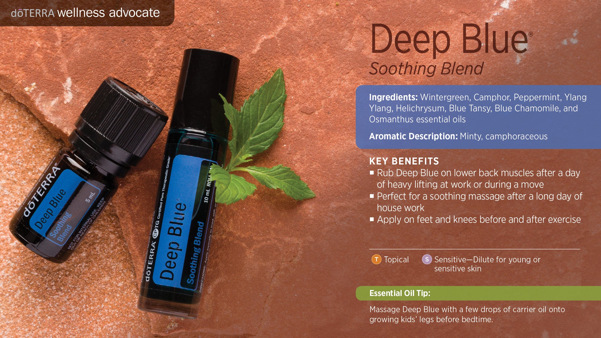 Doterra deep blue touch illóolaj keverék